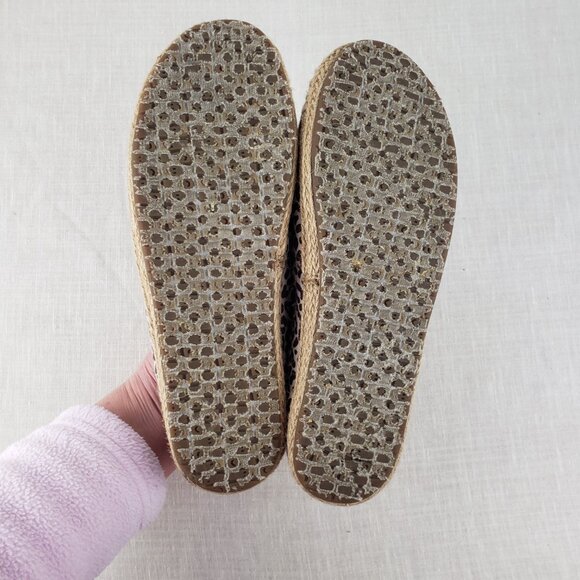 Sanuk Runaround Jute Cheetah Slip On Espadrille Flats Animal Print Womens Size 9 - Picture 5 of 11